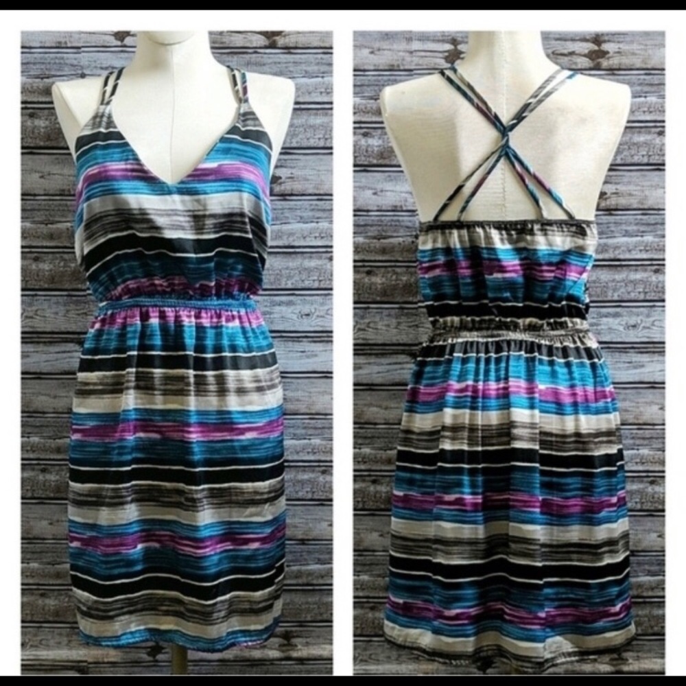 Rumors | Multicolored Spacedye Strappy Dress | M